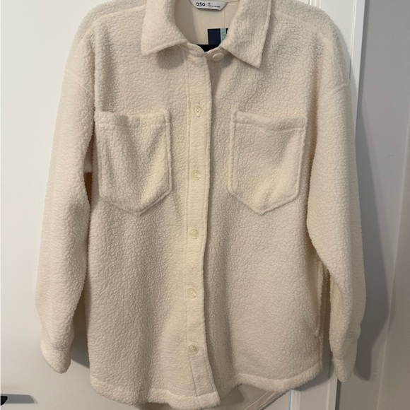 DSG White Fleece Sherpa Jacket - Picture 1 of 2